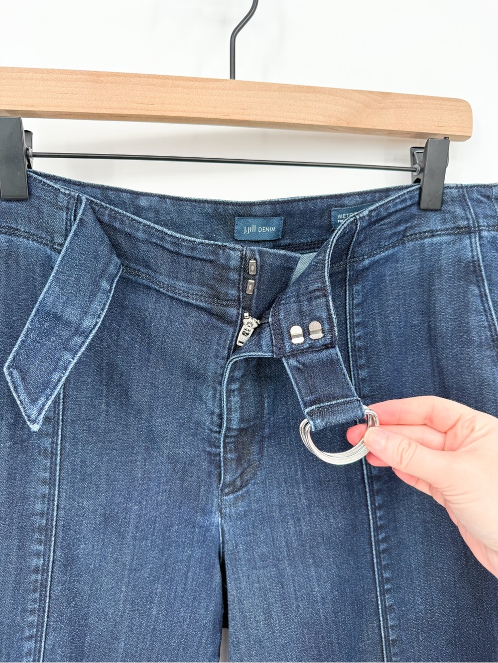 J. Jill Denim Metropolitan Full Leg Jeans Dark Wash Size 12 - Picture 6 of 11